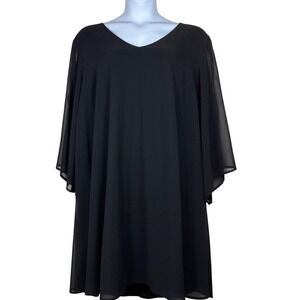 Torrid Size 3 Little Black Dress Women 3X or 22/24 Lined w sheer cut out sleeves
